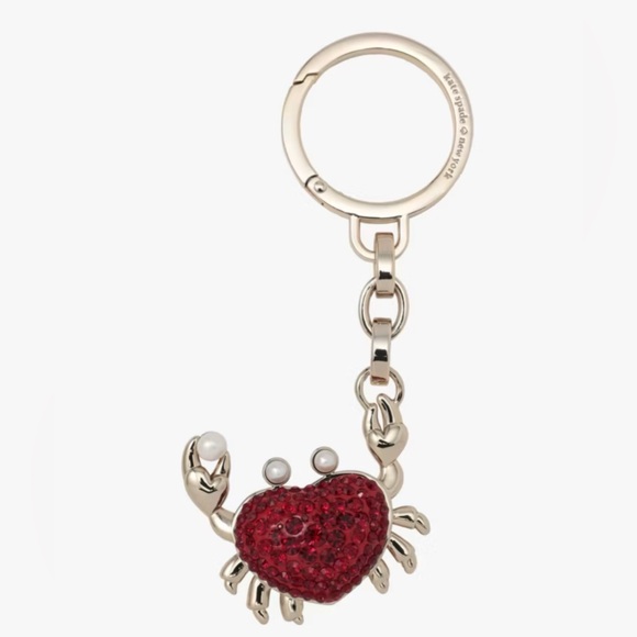 kate spade Accessories - Kate Spade Pinch Me Faux Pearl Crab Keychain Bag Charm